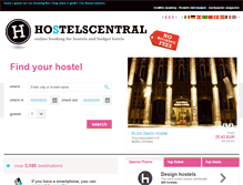 Tablet Screenshot of hostelscentral.com